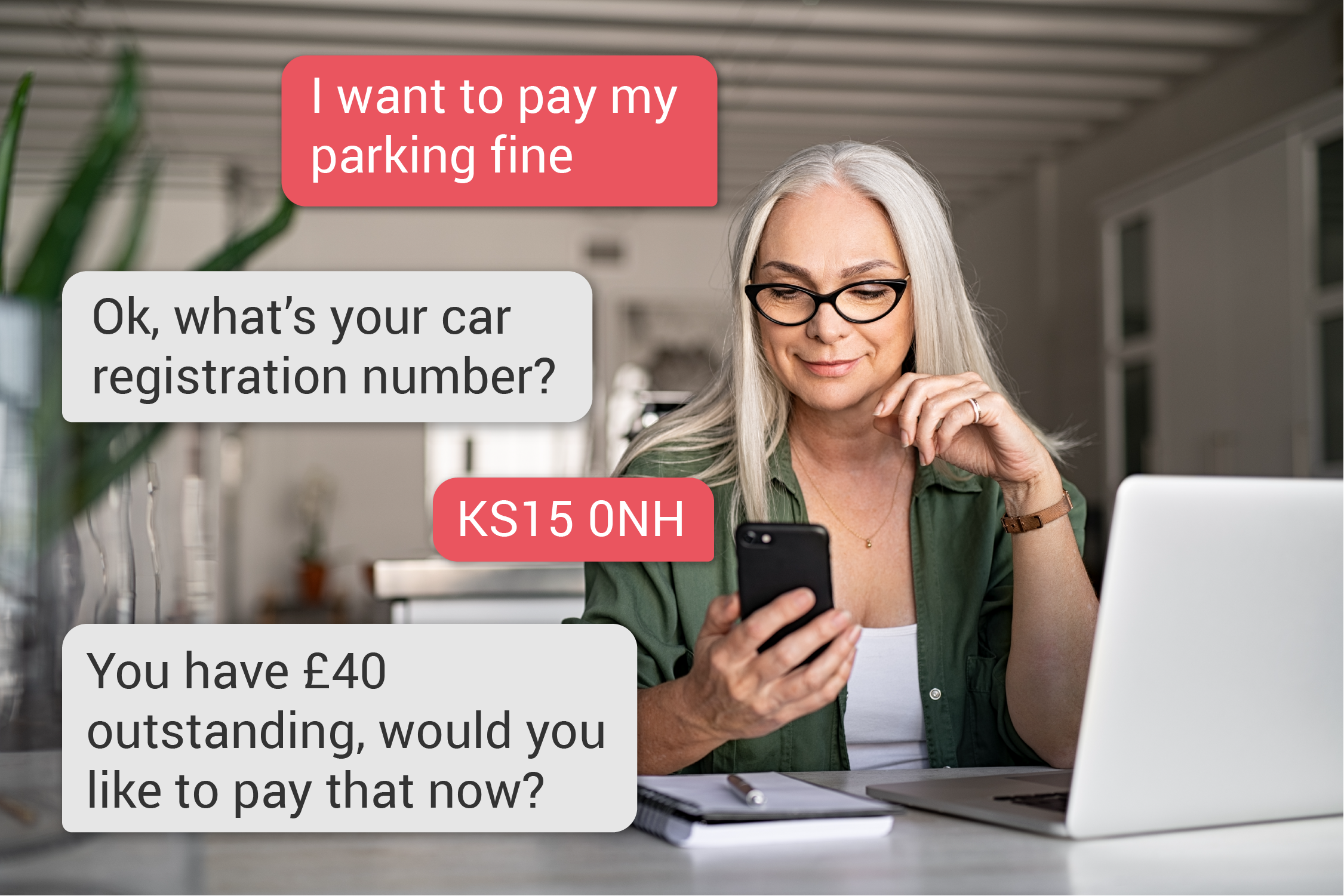 Community AI: Pay parking tickets easily via an AI assistant